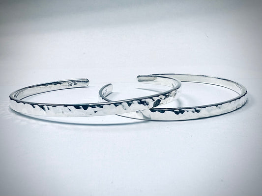 Sterling Silver Hammered cuff bracelet